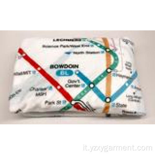 Coperta in pile micropolare mappa della metropolitana del paese